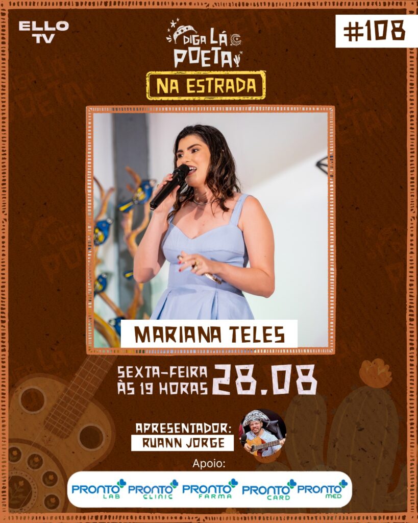 Diga Lá Poeta recebe Mariana Teles para celebrar o legado de Valdir Teles